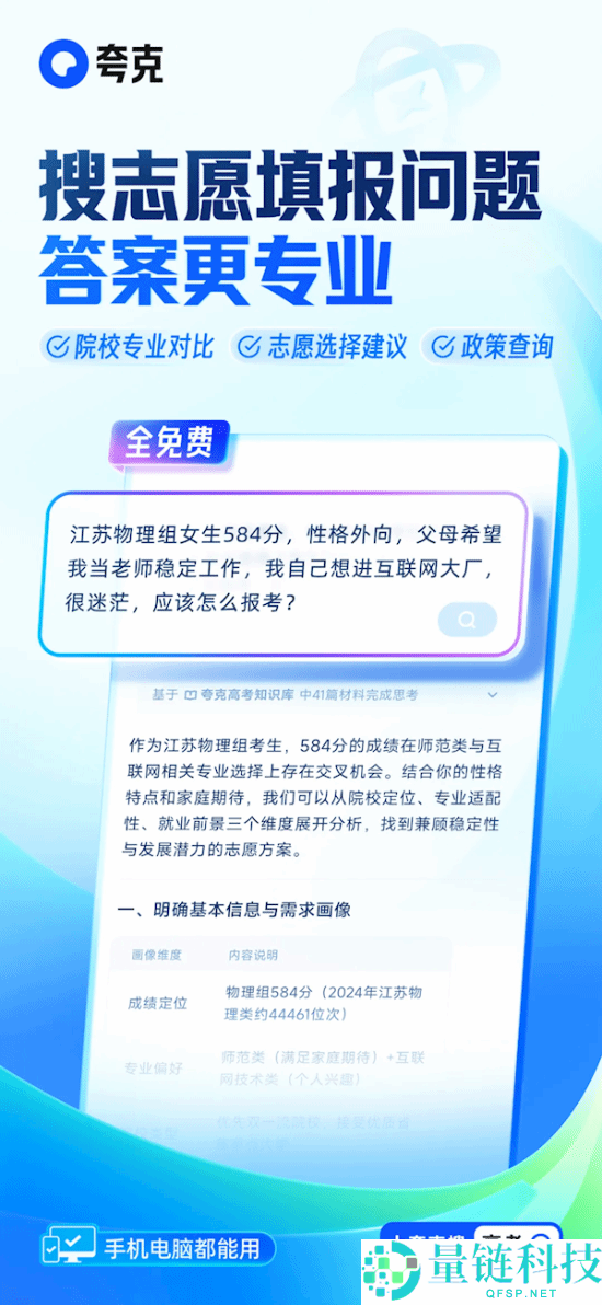 夸克,高考