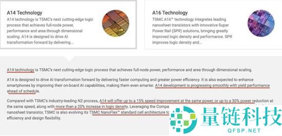 台积电A14工艺研发顺利 机能较N2提拔15%
