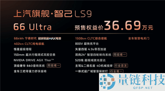 上汽最强旗舰,全尺寸SUV智己LS9预售:33.69万元起