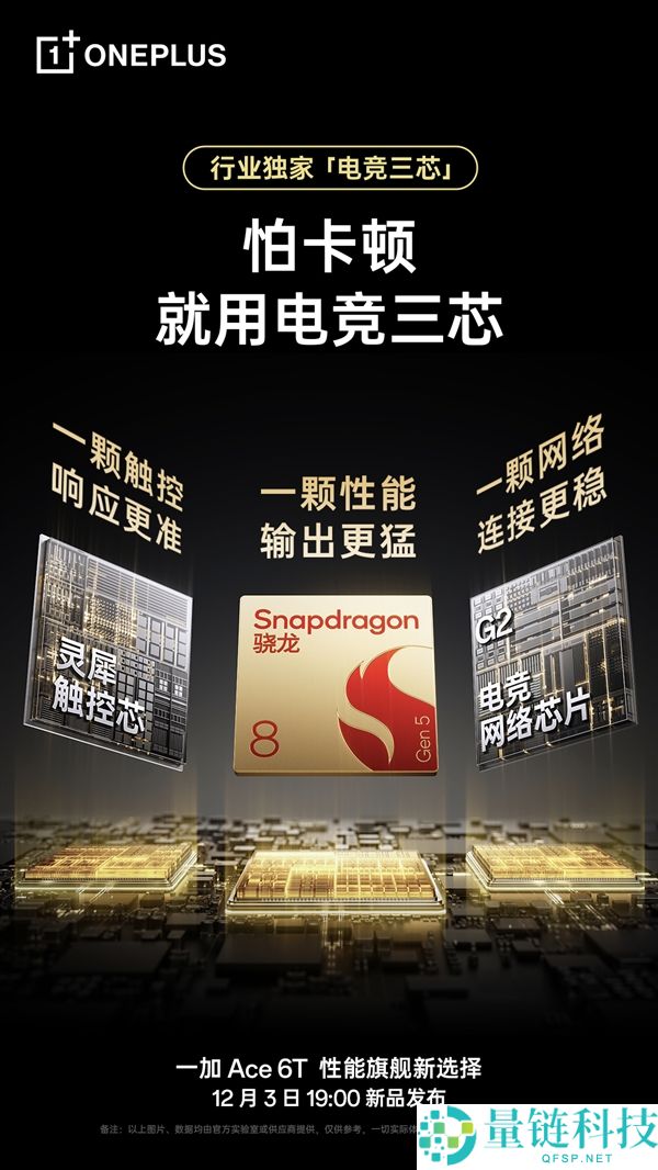 一加Ace 6T独家搭载电竞三芯:真正做到长久流利 全程满帧