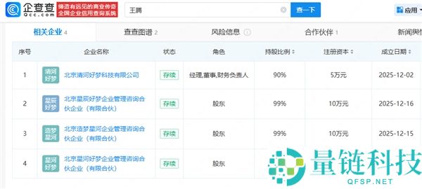王腾从小米脱离后建立新公司本日宜休:自己持股55%并担负法定代表人