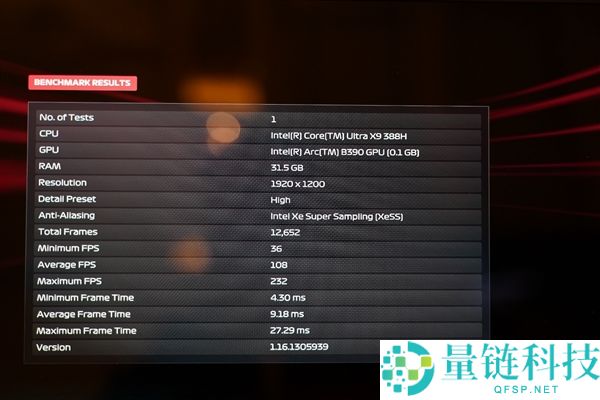 Intel新一代锐炫B390核显首测：《赛博朋克2077》多帧生成跑出367FPS