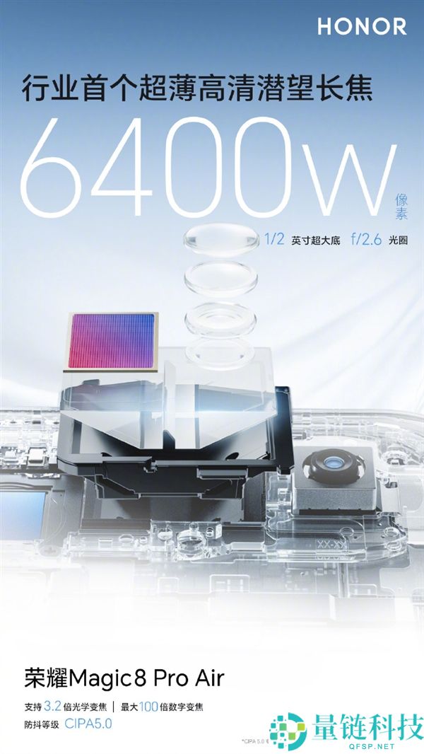 光荣Magic8 Pro Air支撑AI变焦阵列闪光灯:安卓独一家 亮度超iPhone