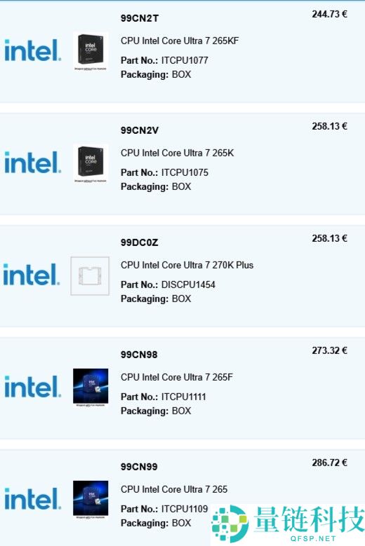 Intel酷睿Ultra 200K Plus价钱暴光,周全加量不加价