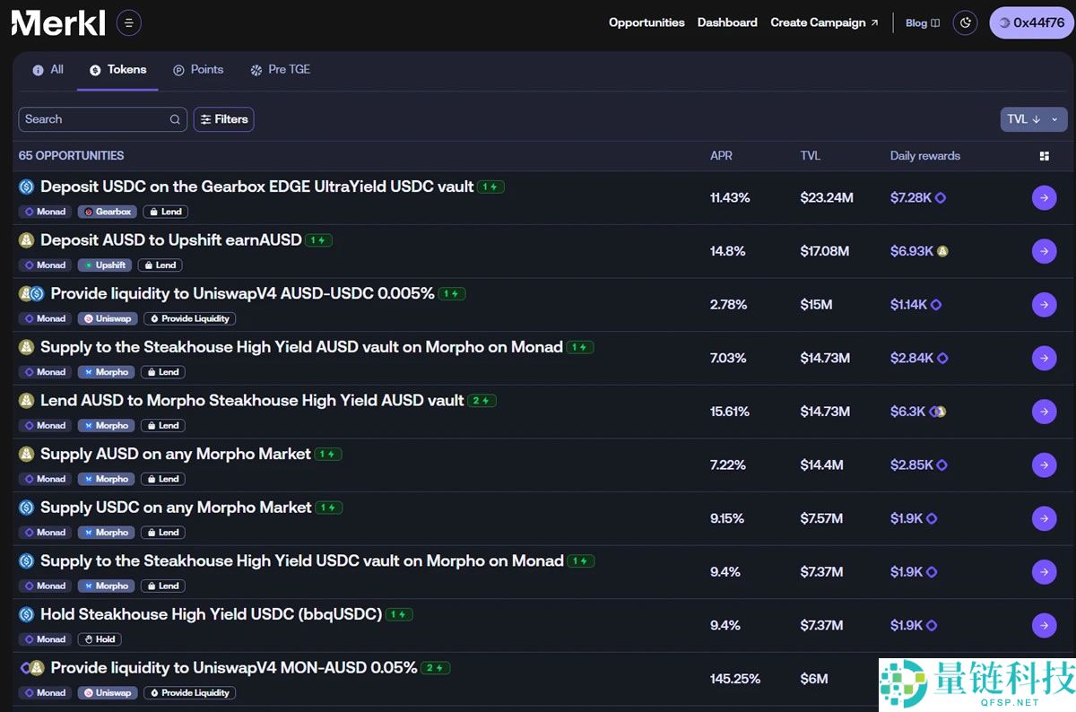 Monad主网上线，一览生态热门项目赚钱机会