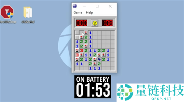 发热友用56节5号电池运转台式电机脑:实测玩扫雷续航不到5分钟