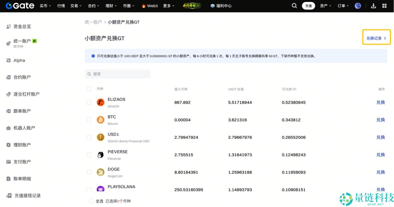 Gate交易所如何使用小额兑换功能？Gate使用小额兑换功能的操作流程