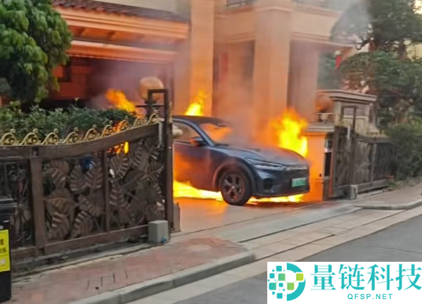别墅车库一台福特电马起火熄灭 差点殃及保时捷TruboS和疾驰V级