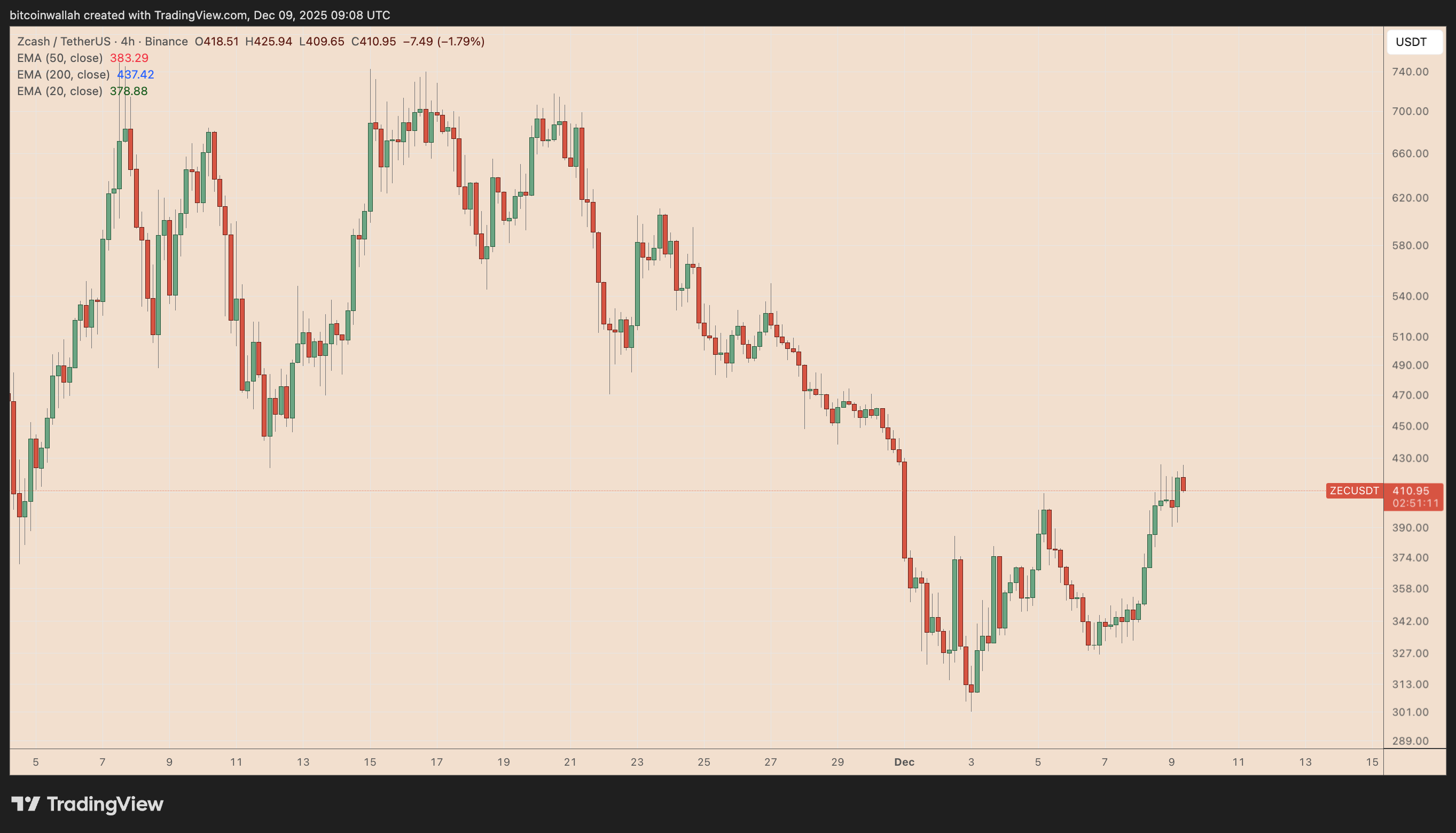 Zcash(ZEC)币价格预测：会在2026年前回到500美元或更高吗？