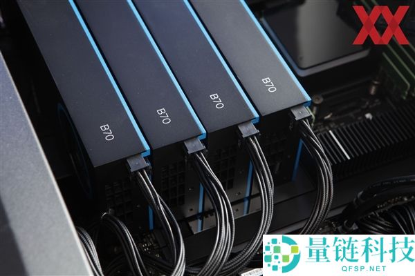 Intel 锐炫 Pro B70 专业卡首测：四卡并联功耗高达 720W