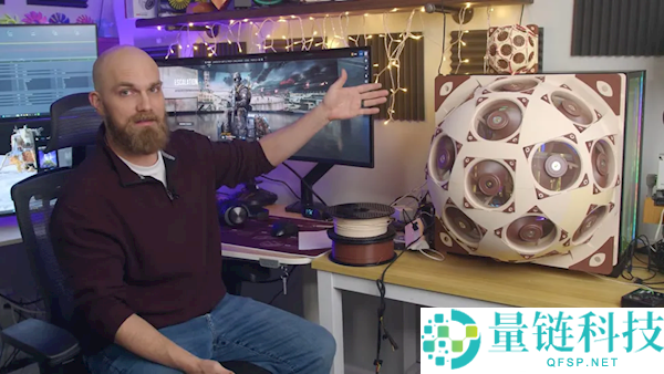 电脑瞬间降温 20℃！发热友 DIY 球形机箱：正面板狂装 15 个猫头鹰风扇