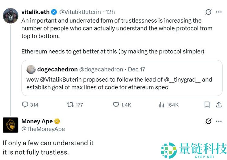 以太坊(BTC)必须变得更简单,才能实现真正的去信任化:布特林