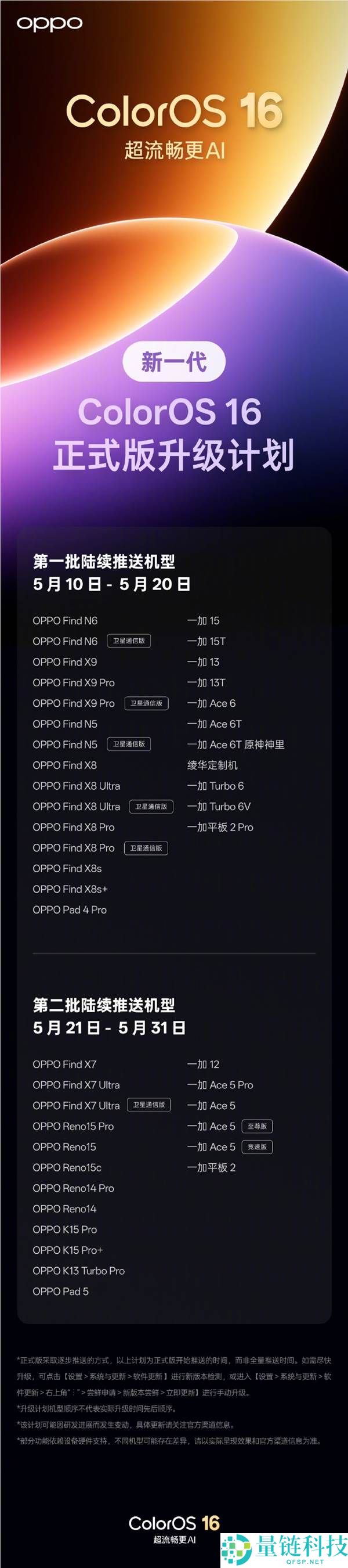 OPPO ColorOS 16 设计曝光：首批 5 月 10 日推送，覆盖 25 款机型