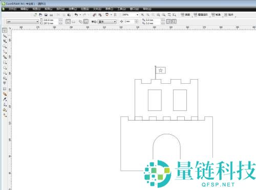 cdr x6怎么给城堡填充砖墙效果？cdr x6给城堡填充砖墙效果教程