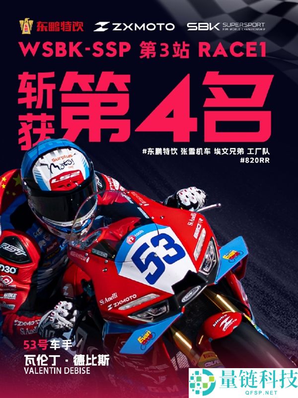 张雪回应 WSBK 荷兰站违规被罚：车手与赛车均无异常