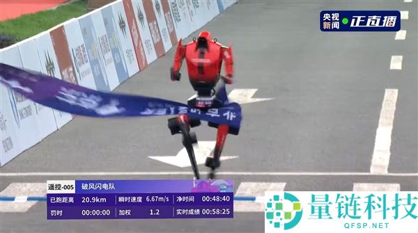 机械人半马震撼开跑！“闪电”一骑绝尘破人类世界纪录夺冠