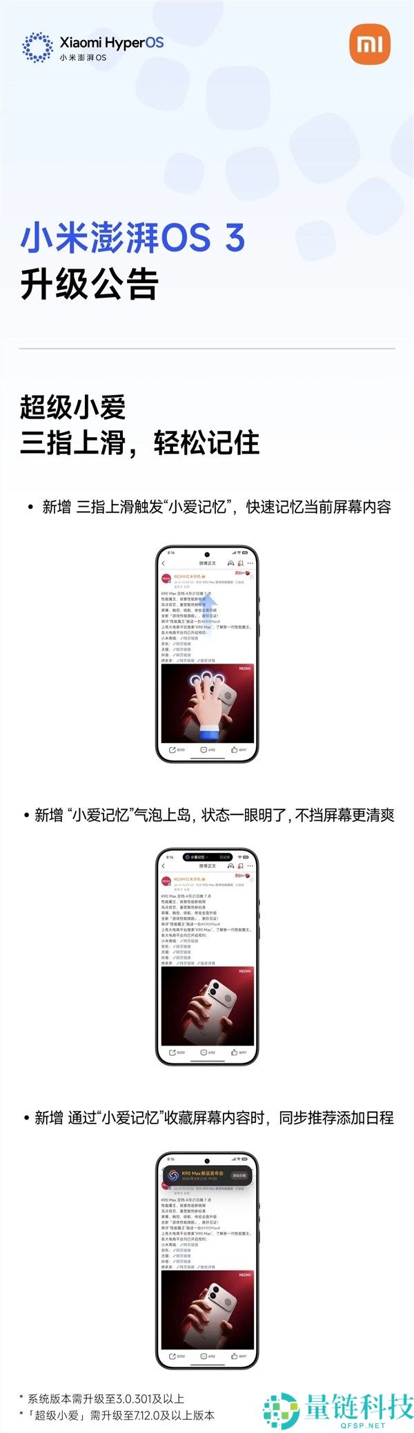 一图秒懂小米澎湃 OS 3：核心升级全汇总