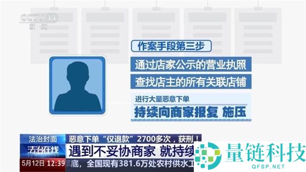 央视曝光仅退款讹诈套路:男子 2700 次恶意退款获刑 1 年 6 个月