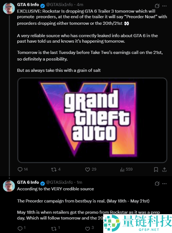 GTA6 预告片今日空降!R 星直接开启预购,重磅消息曝光