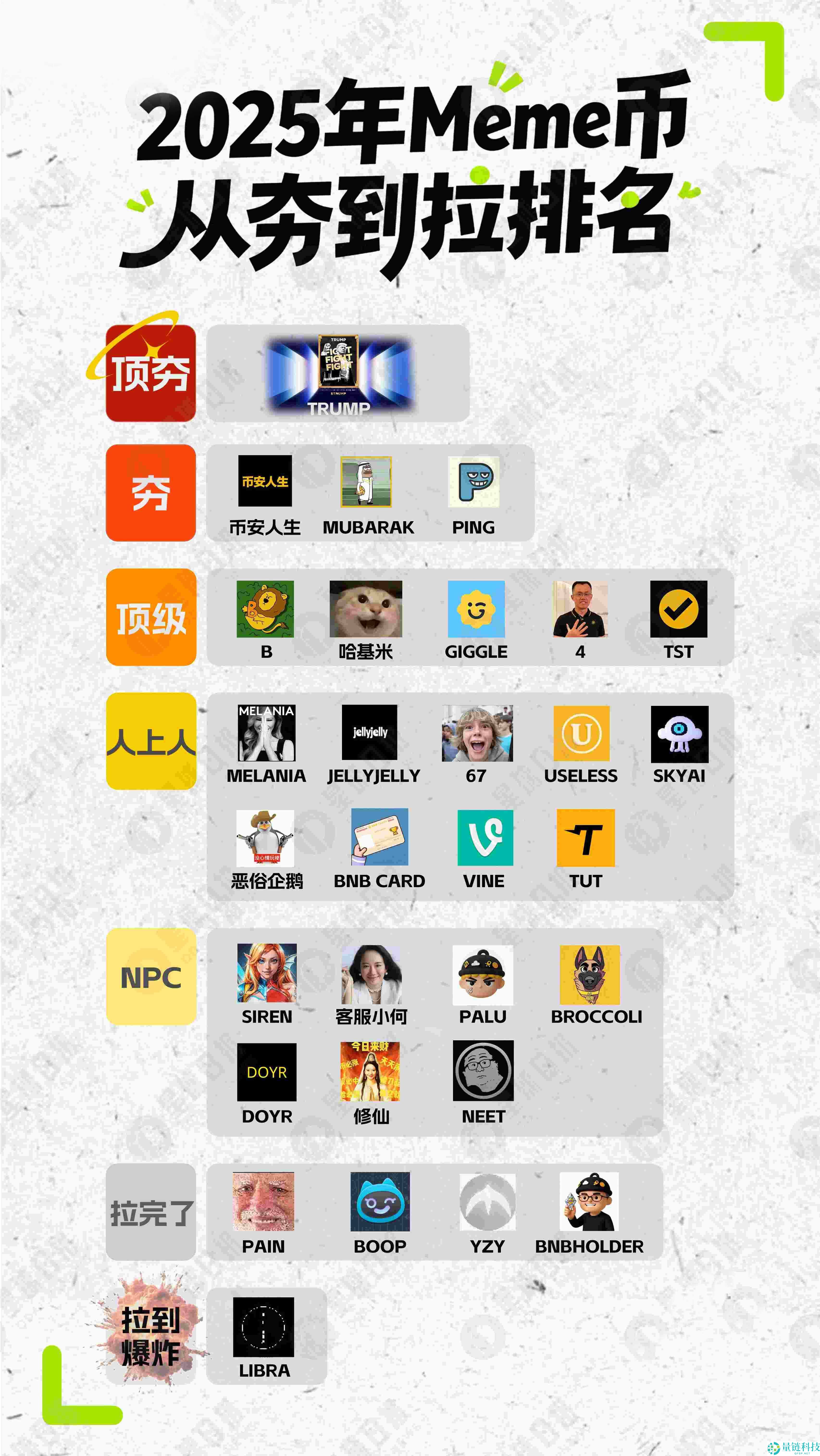2025 年 Meme 币排行榜：从暴涨到暴跌的热门币种全解析
