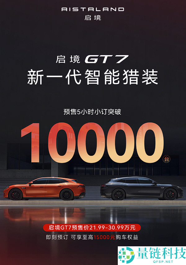 广汽启境 GT7 纯电猎装预售：21.99 万起，5 小时订单破万