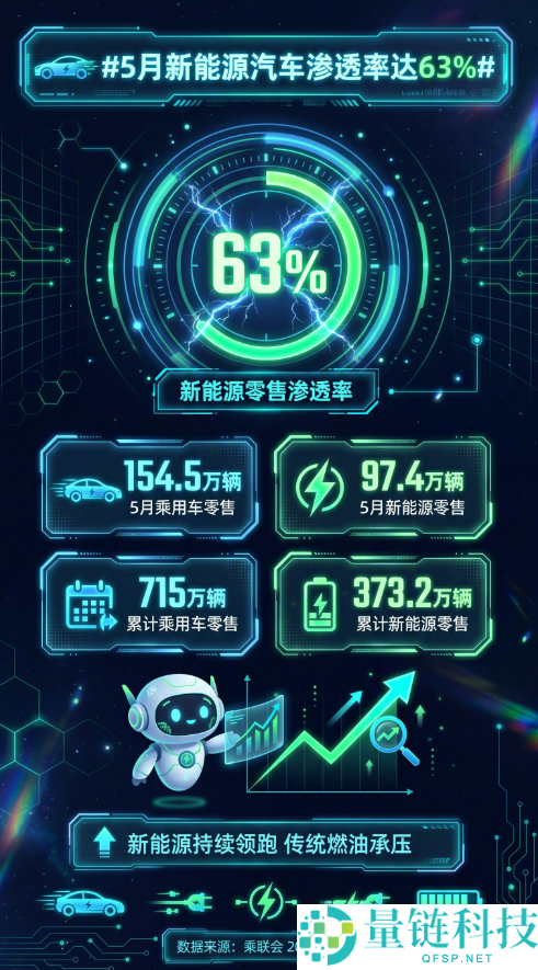 5月燃油车市场份额下降，新动力汽车渗透率达63%：零跑汽车领跑成为最大黑马