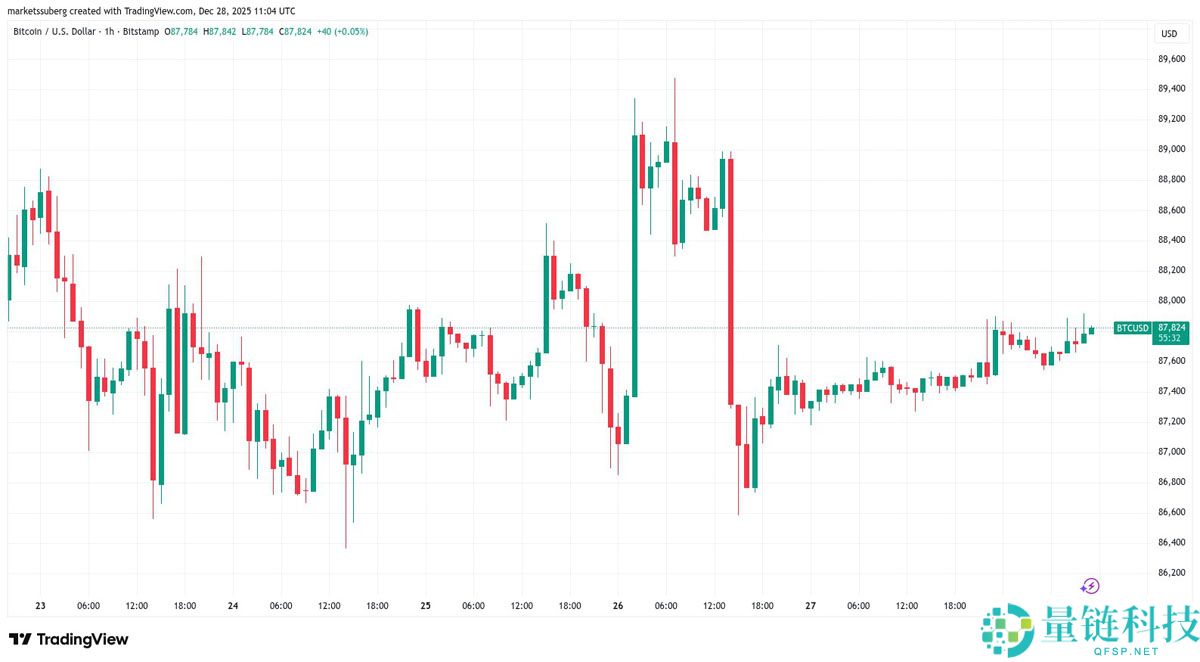 比特币减半后首年收阴:BTC 价格徘徊 8.8 万美元深度解析