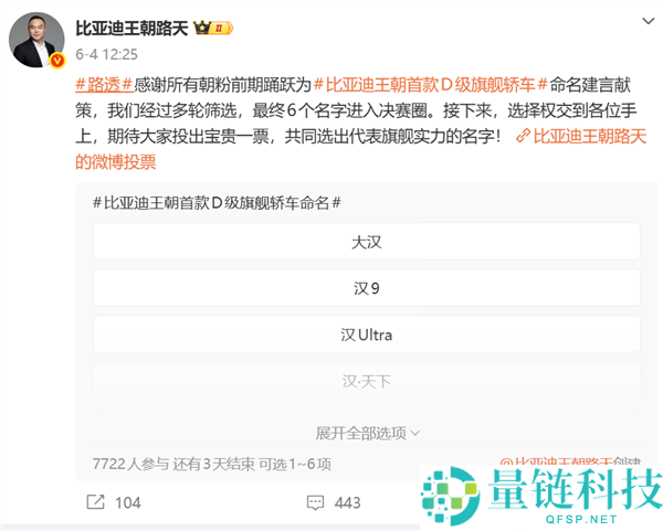 比亚迪王朝大汉官方曝光：D级旗舰溜背设计与贯串灯组详解