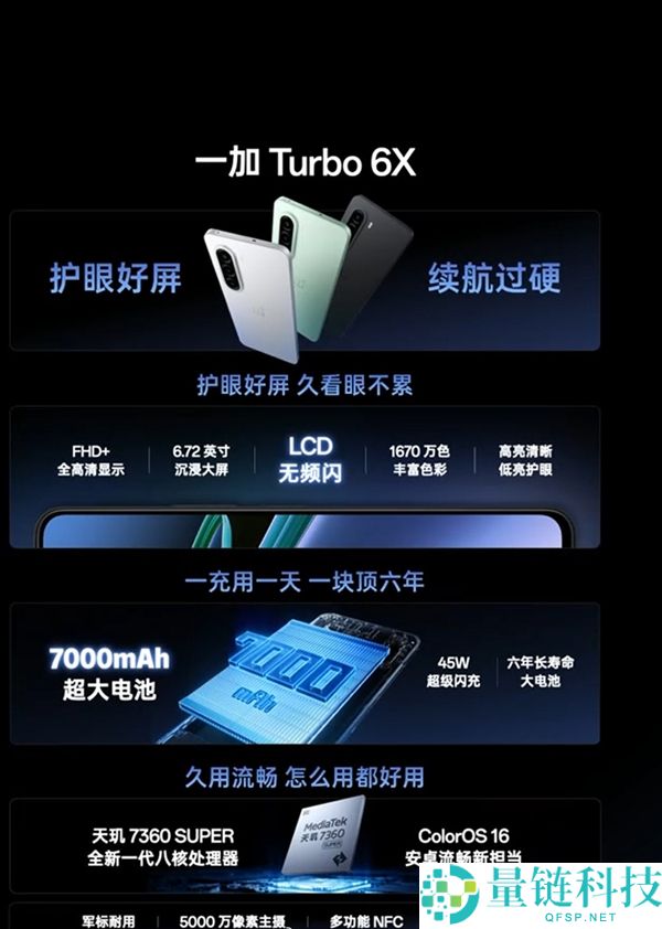 一加Turbo 6X系列发布，1499元起搭载无频闪LCD屏，性能与显示再升级