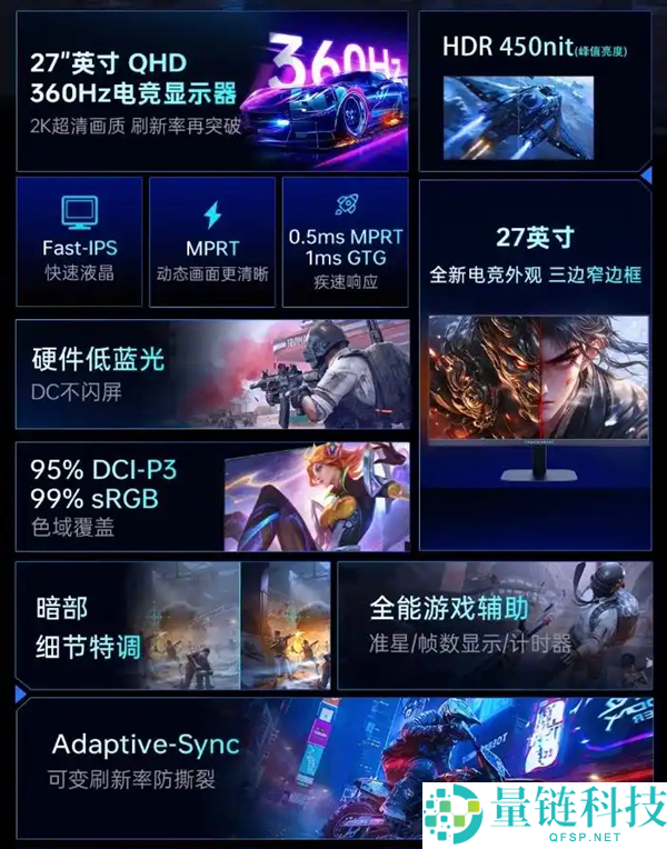 雷神JQ27F360电竞显示器评测：2K 360Hz高刷新率仅售1599元
