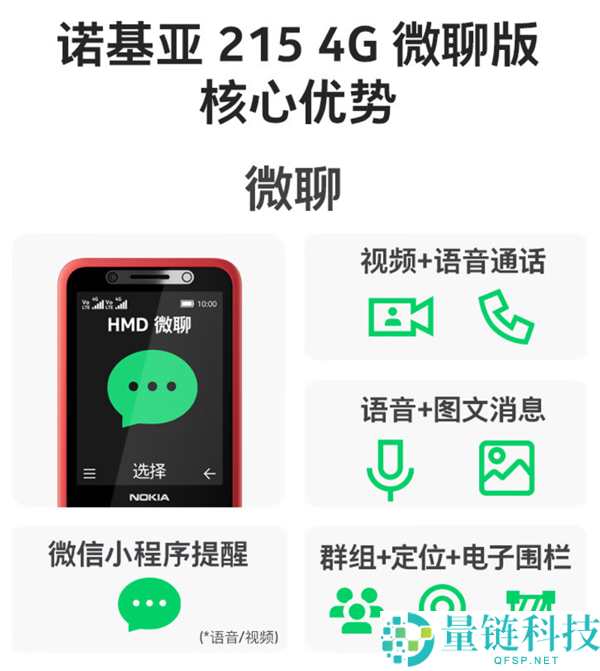 诺基亚215 4G微聊版发布：仅需369元即可实现视频通话的功能机