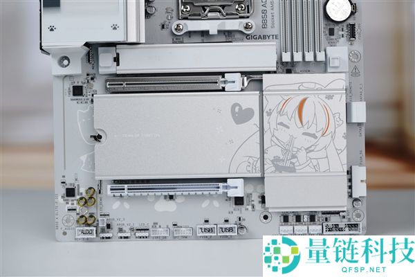 雕妹二次元设计与技嘉B850 AORUS ELITE-P ICE主板图赏解析