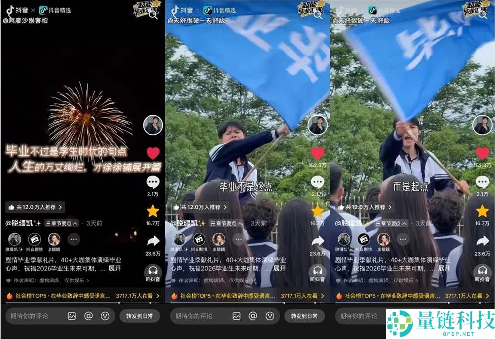 全网粉丝破亿的40+抖音创作者共创内容,为毕业季带来爆款视频推荐