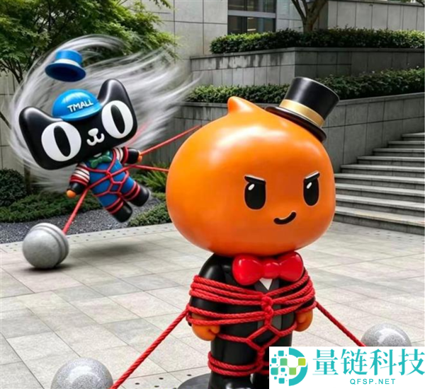 台风巴威来袭,阿里不祥物被五花大绑事件引关注