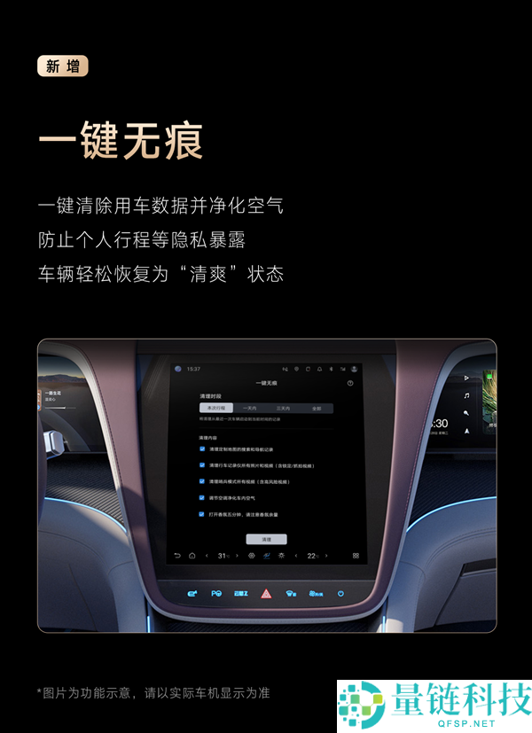 U7一键无痕功能：轻松消灭用车数据，洁净车内空气