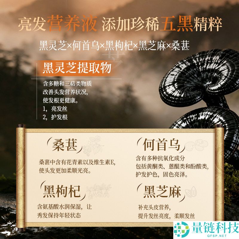 霸王官旗新品促销：黑灵芝何首乌五黑洗发水限时28.5元特惠