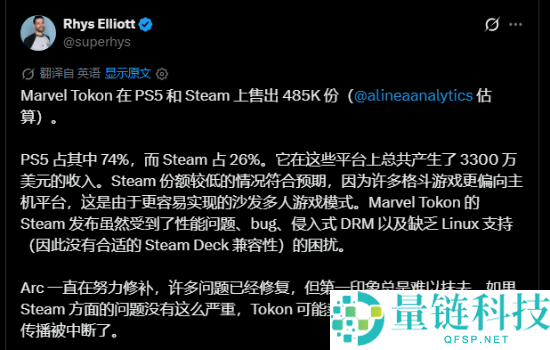 索尼漫威新作首发销量不佳：不足50万，超70%为PS5版
