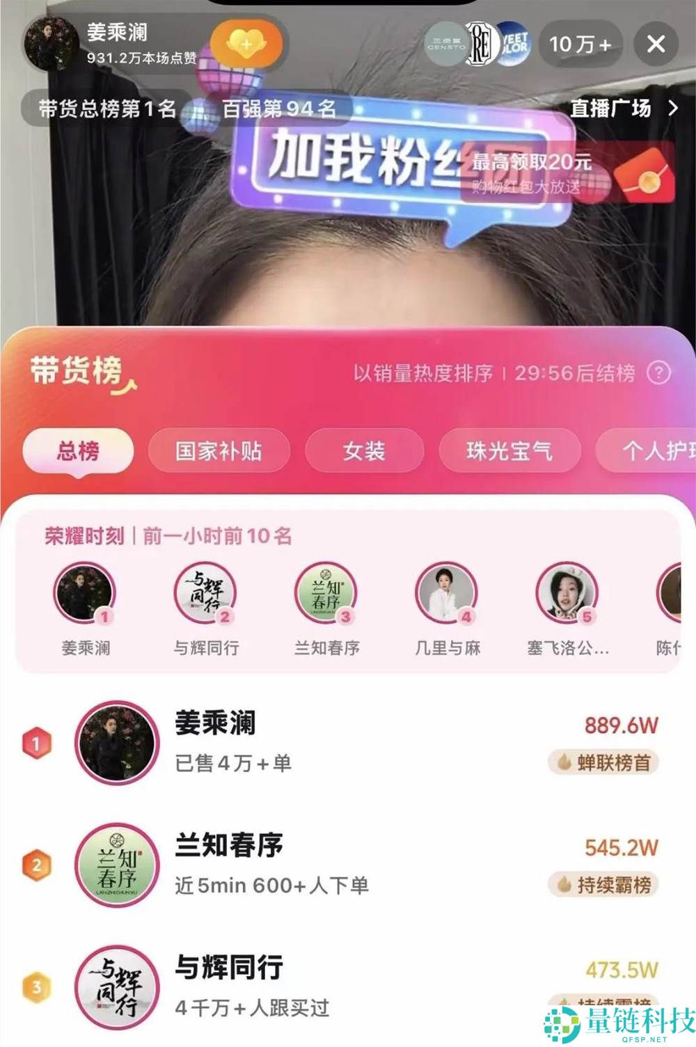 “美妆一姐姜乘澜被限高后开启直播带货，单场GMV突破千万”