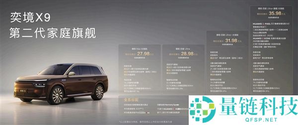 华为全栈智能SUV奕境X9上市,满配版本限时27.98万元起
