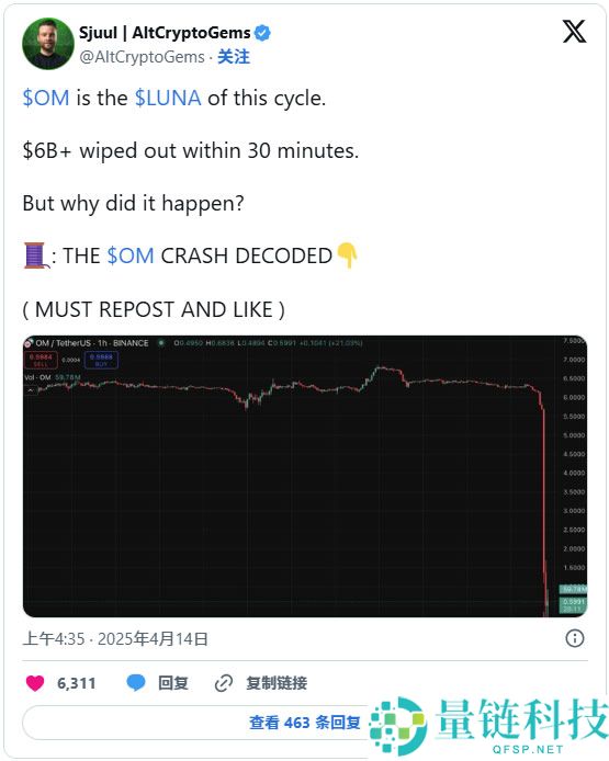 MANTRA(OM)币价格为何暴跌？原因是什么？OM币未来如何？