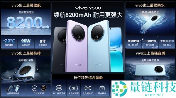 8200mAh蓝厂史上最大！vivo Y500发布：1399元起