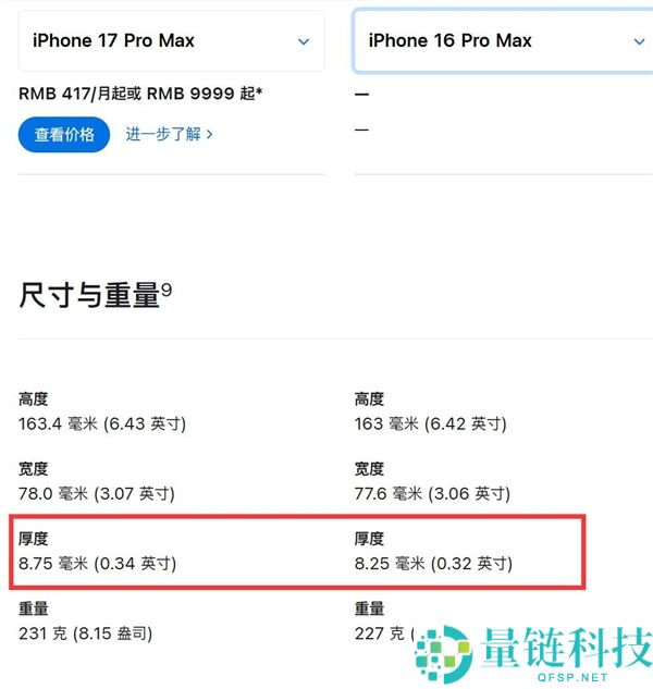 iPhone 17 Pro Max厚度增至8.75mm 博主：国产手机这么做会被批死