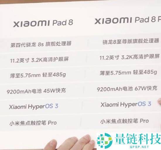 小米平板8系列搭载11.2英寸3.2K屏 首发磅礴 OS3