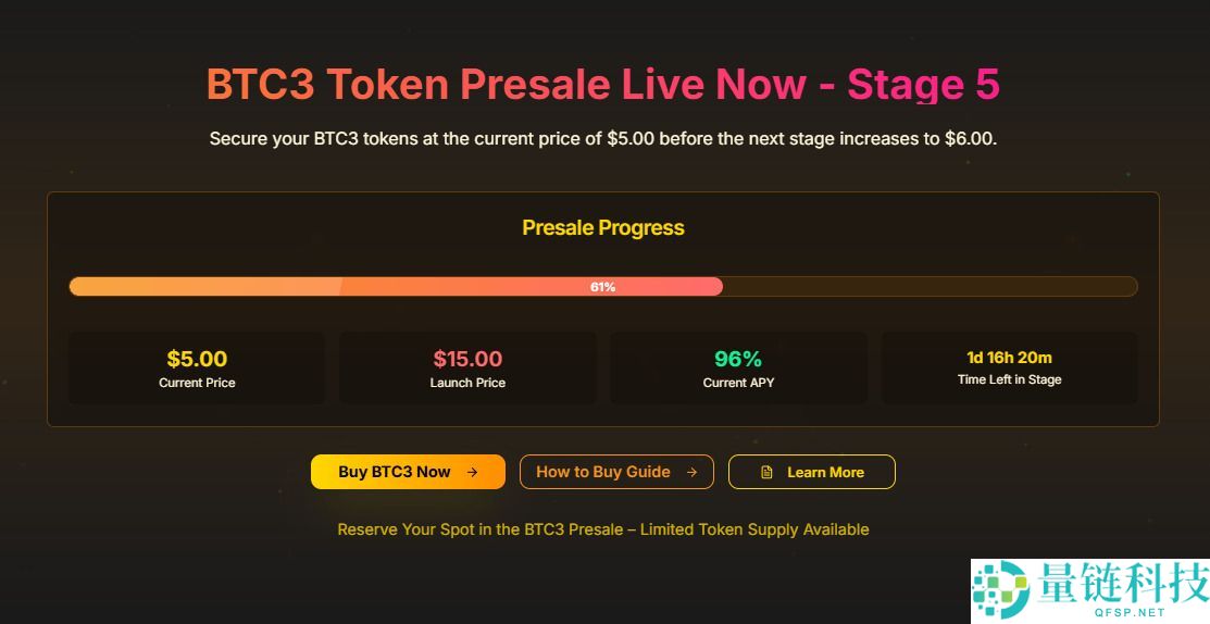 什么是Bitcoin Swift（BTC3）？BTC3代币经济学、路线图及价格预测