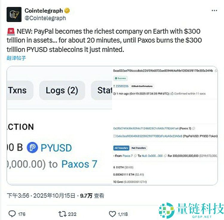 一文了解稳定币到底行不行？Paypal在以太坊（ETH）上铸了300万亿