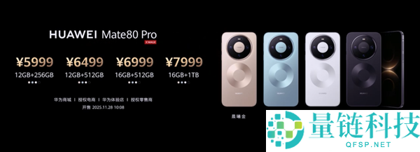 4699-12999元,华为Mate 80//Pro/Pro Max/RS四款机型价钱汇总