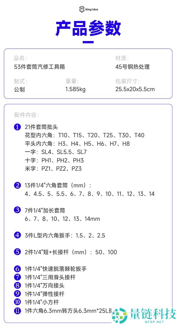 平常维修不求人 友福汽修工具套装46件套16.9元大促