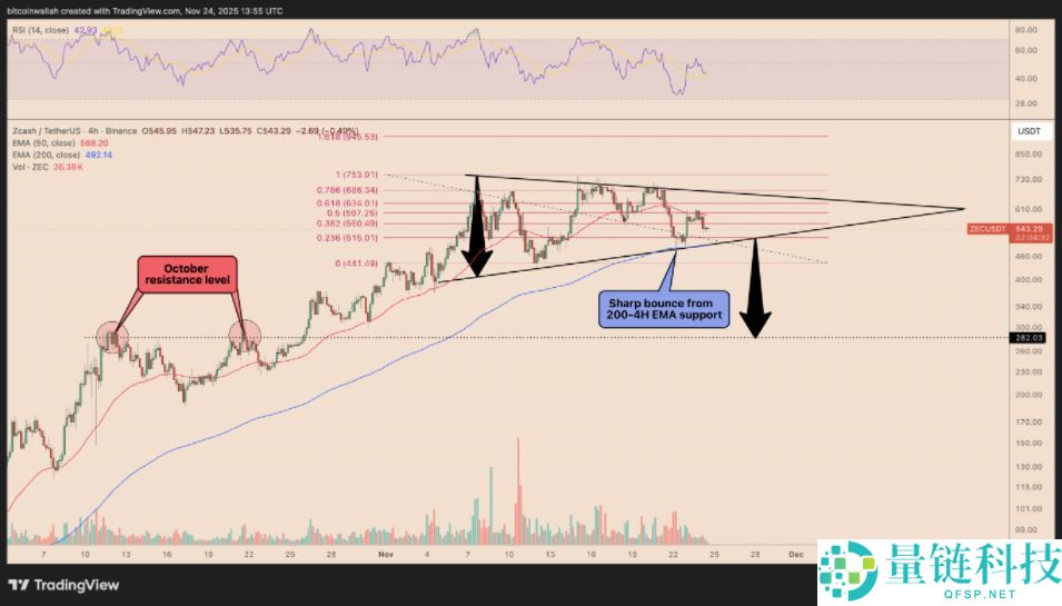 Zcash从11月高点下跌30%：ZEC价格会进一步崩盘吗？
