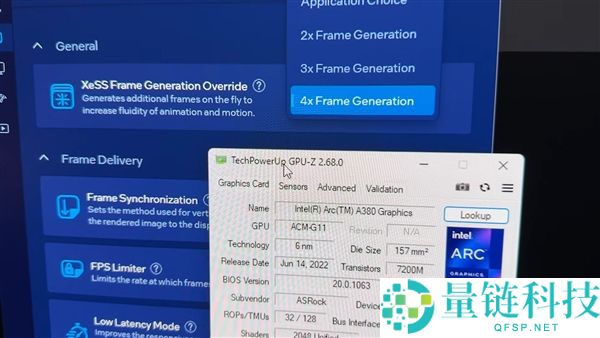 四大哥卡战将来,Intel锐炫A380成功启用XeSS 3多帧生成,帧率直接翻三倍