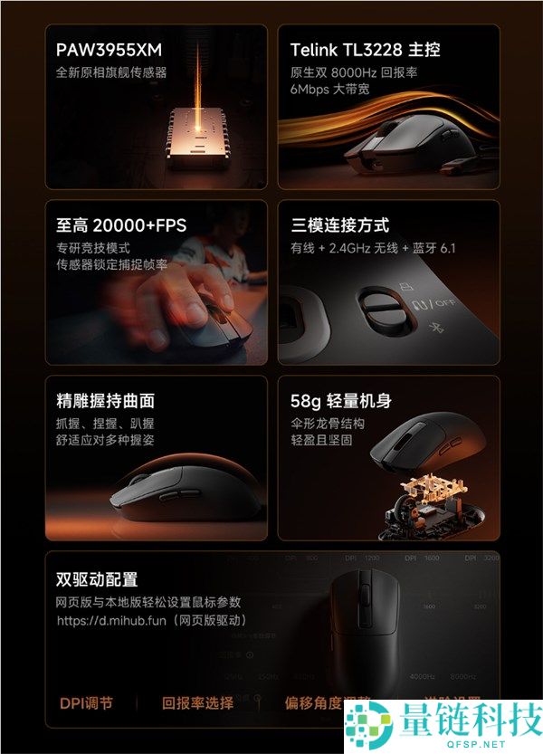 小米电竞鼠标 2 开启众筹：349 元享原相 PAW3955XM 与原生双 8KHz